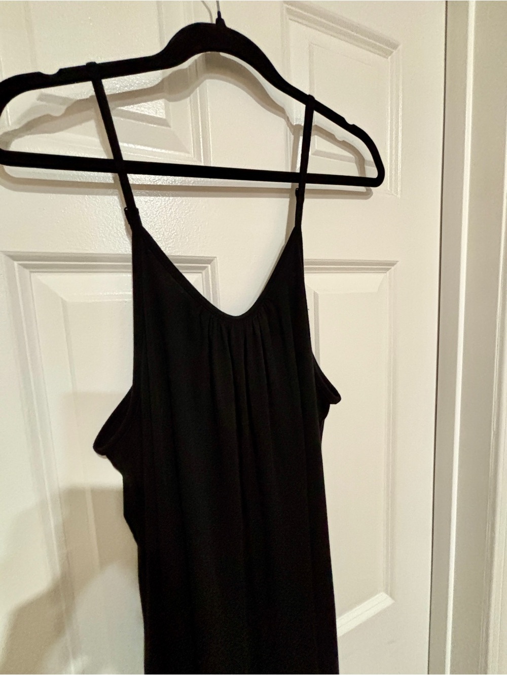 Black Spaghetti-Strap Wide-Leg Jumpsuit - Picture 2 of 3